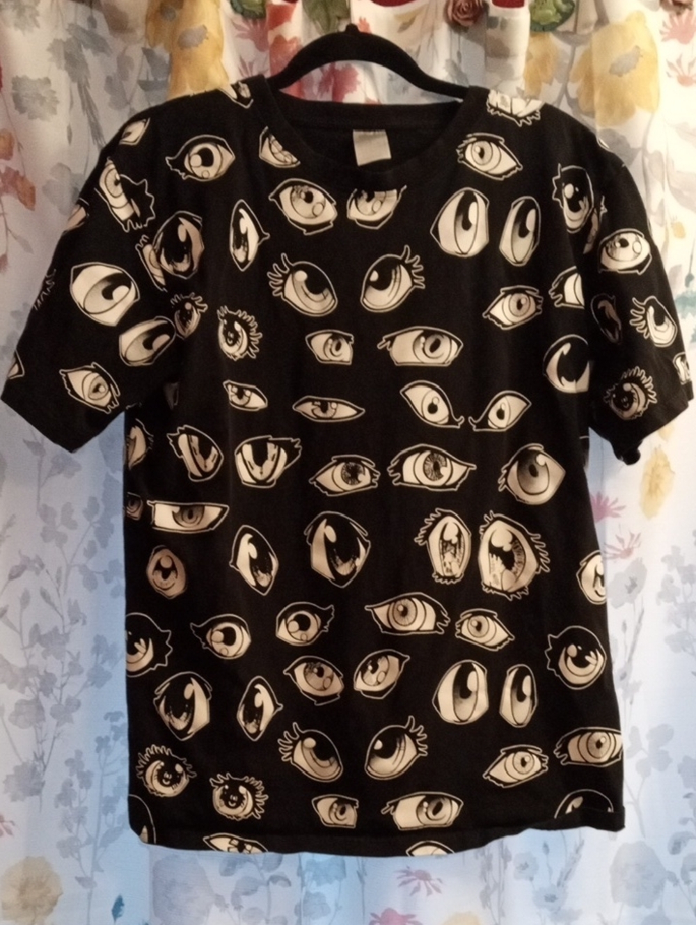 🇺🇸 Sale! 30% Off 3 Items IKEA Black Tee with Eye Print All-Over